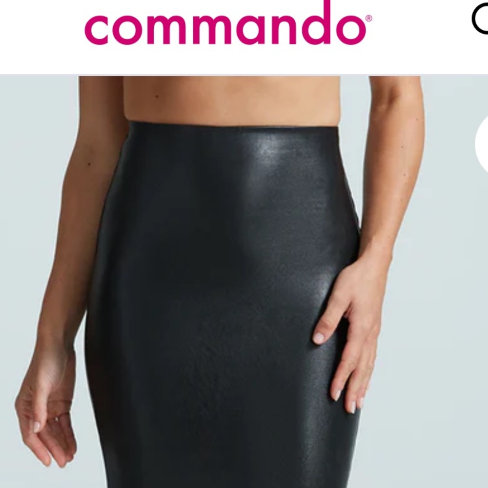 Commando Faux leather side slit skirt sz XL - Picture 6 of 11